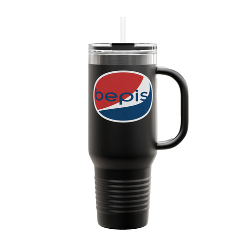 Bepis Logo Funny Parody Insulated Travel Mug