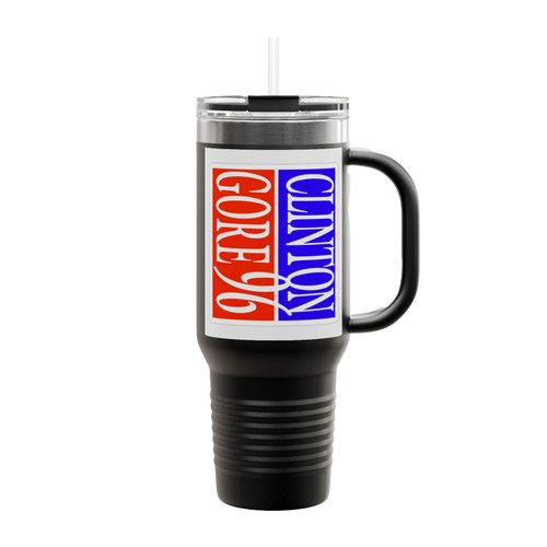 Bill Clinton Al Gore 1996 Campaign Insulated Travel Mug