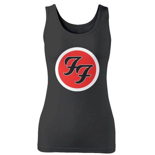 High quality print of this slim fit foo fighter logo women tank top will turn heads. And bystanders won't be disappointed - the racerback cut looks good one any woman's shoulders.