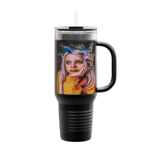Billie Eilish Painting Art Insulated Travel Mug