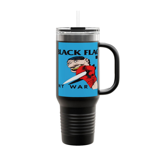 Black Flag My War Insulated Travel Mug