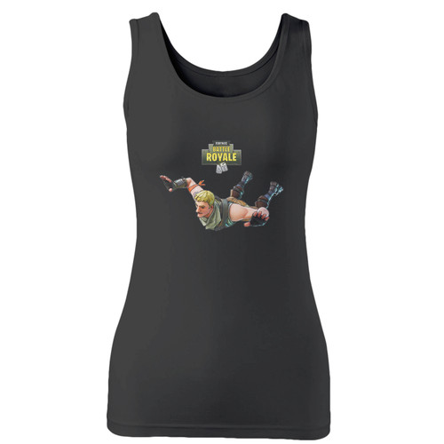 High quality print of this slim fit fortnite skydiving women tank top will turn heads. And bystanders won't be disappointed - the racerback cut looks good one any woman's shoulders.