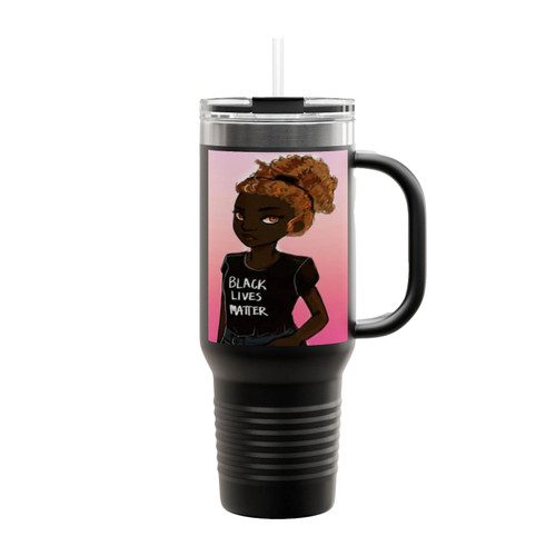 Black Lives Matter Person Insulated Travel Mug