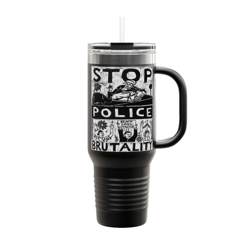 Black Lives Matter Stop Police Insulated Travel Mug