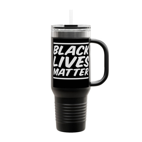 Black Lives Matter Strong Message Insulated Travel Mug
