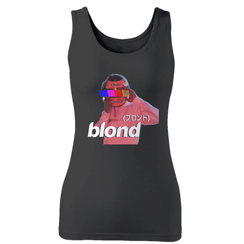 High quality print of this slim fit frank ocean blond helmet women tank top will turn heads. And bystanders won't be disappointed - the racerback cut looks good one any woman's shoulders.