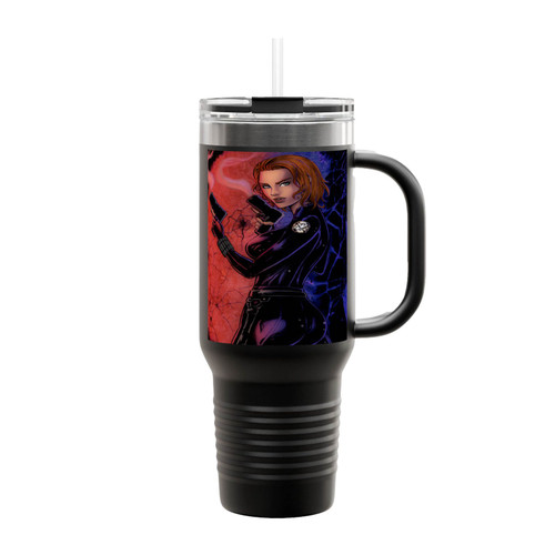 Black Widow Art Insulated Travel Mug