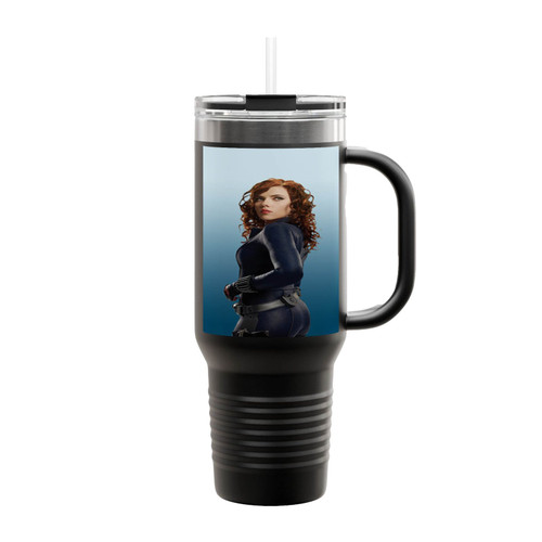 Black Widow Blue Vintage Insulated Travel Mug