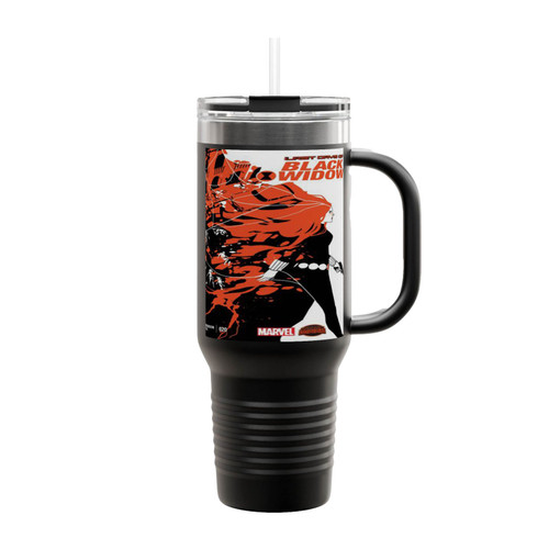 Black Widow Comic Issues Marvel Insulated Travel Mug
