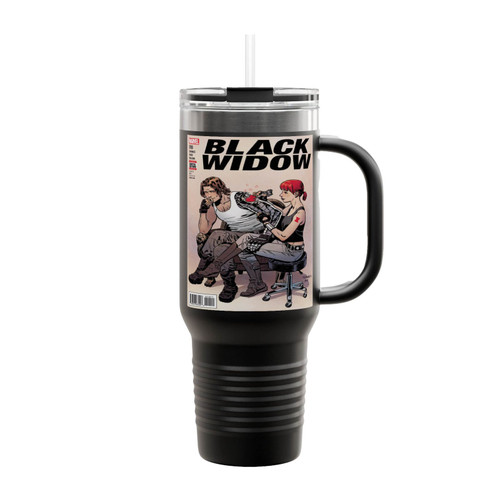 Black Widow Comic Vine Insulated Travel Mug