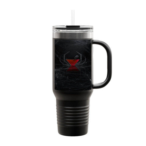 Black Widow Spider Logo Insulated Travel Mug