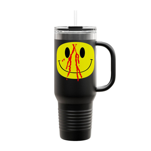 Bleeding Smiley Face Vlone Insulated Travel Mug