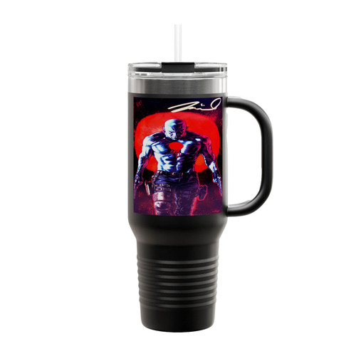 Bloodshot Double Guns Insulated Travel Mug