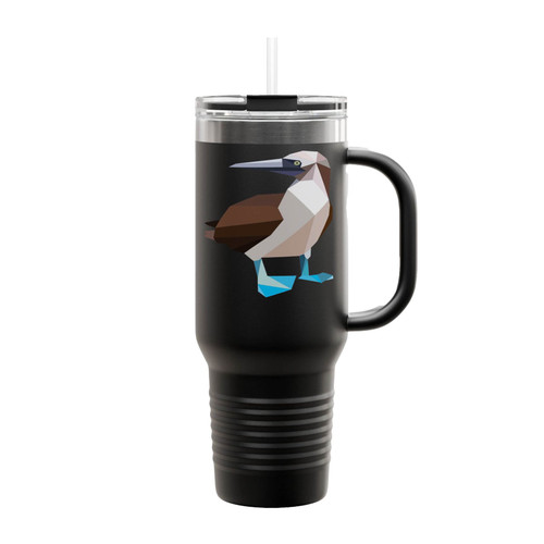 Blue Footed Boobie Low Poly Geometric Insulated Travel Mug