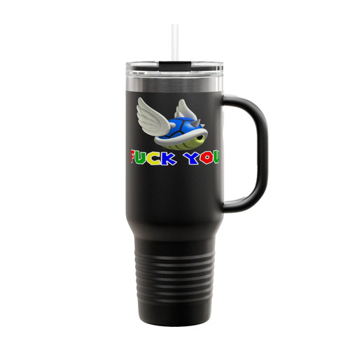 Blue Koopa Shell Insulated Travel Mug