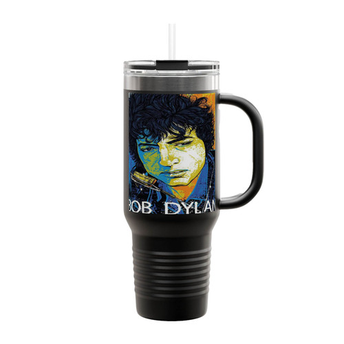 Bob Dylan Painting Art Insulated Travel Mug