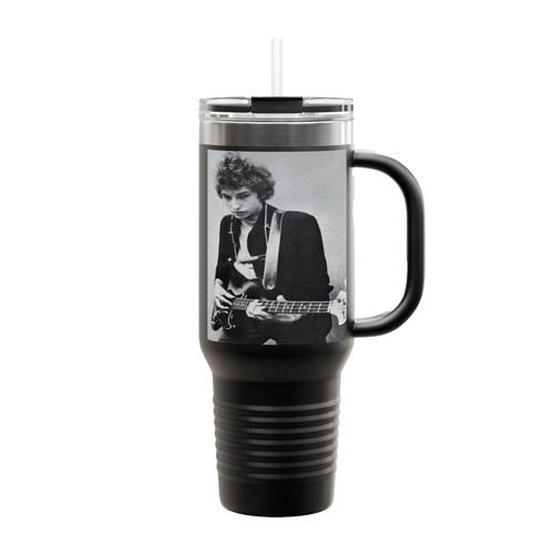 Bob Dylan Playing Guitar Insulated Travel Mug