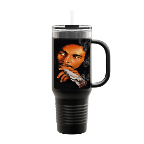 Bob Marley Smoking Insulated Travel Mug