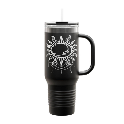 Boho Draping Sun And Moon Gypsy Insulated Travel Mug