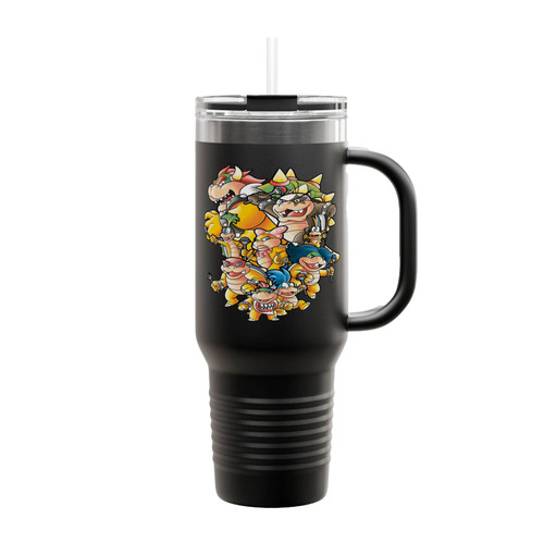 Bowser Family Super Mario Insulated Travel Mug