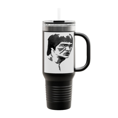 Bruce Lee Drawing Insulated Travel Mug