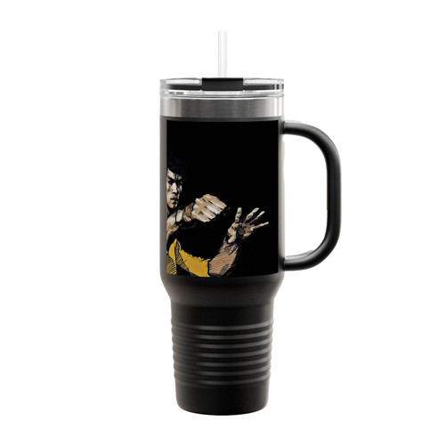 Bruce Lee Portret Insulated Travel Mug