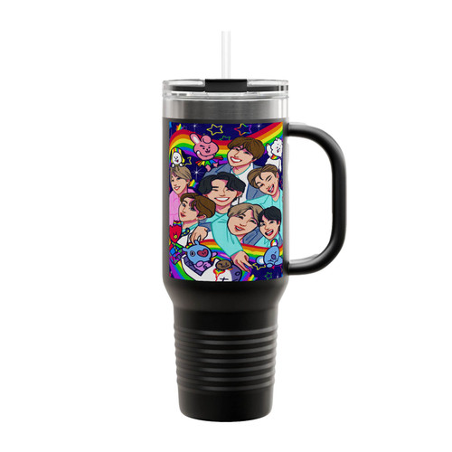 Bts X Bt21 Insulated Travel Mug