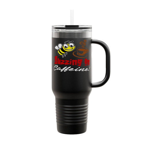 Buzzing On Caffeine Insulated Travel Mug