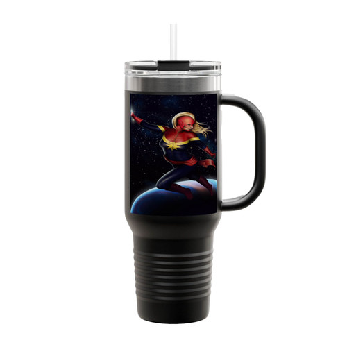 Captain Marvel In Flight Insulated Travel Mug
