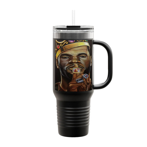 Cartoon King Lebron James Insulated Travel Mug
