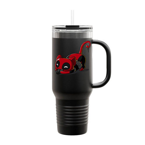 Catpoll Cute Dead Poll Parody Insulated Travel Mug