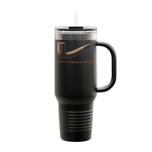 Ceci N Est Pas Une Pipe Insulated Travel Mug