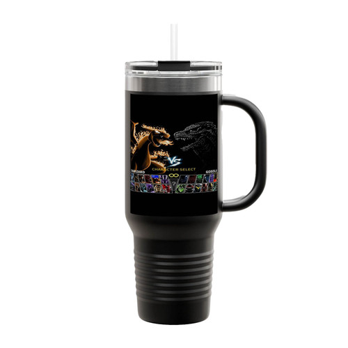 Charizard Versus Godzilla 1 Insulated Travel Mug