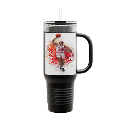 Chicago Bulls 23 Basketball Insulated Travel Mug