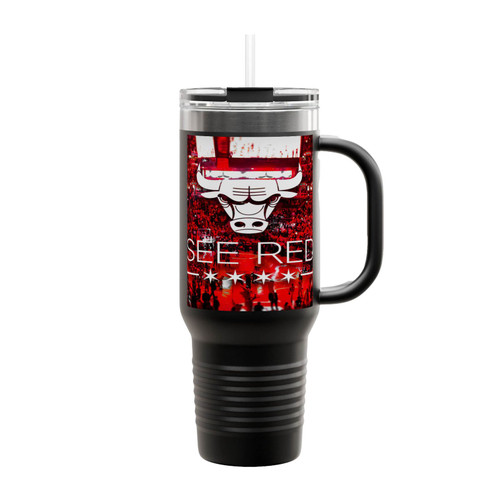 Chicago Bulls See Red Insulated Travel Mug