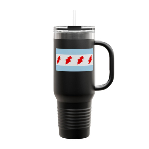 Chichago Grateful Dead Flag Insulated Travel Mug