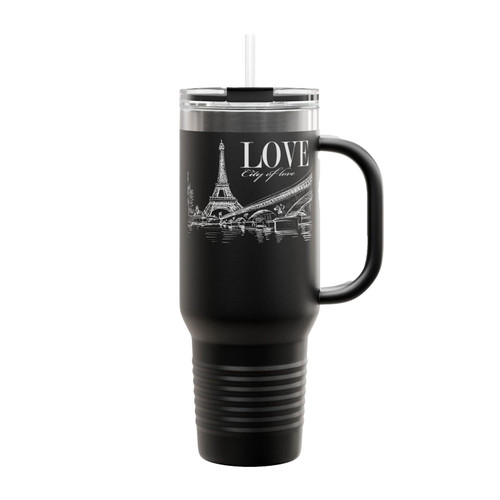 City Of Love Withe Insulated Travel Mug
