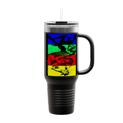 Collage Character Cowboy Bebop Insulated Travel Mug