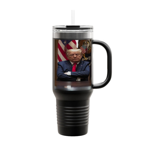 Confederate Flag Donald Trump Insulated Travel Mug