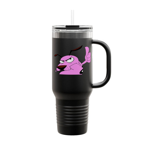 Courage The Cowardly Dog Dog Cartoon Network Courage Fear Insulated Travel Mug