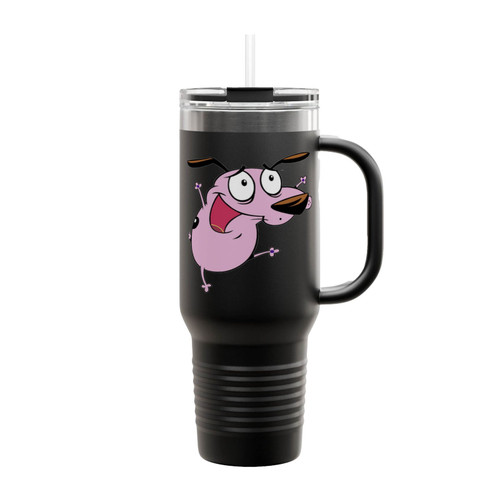 Courage The Cowardly Dog Happy Insulated Travel Mug