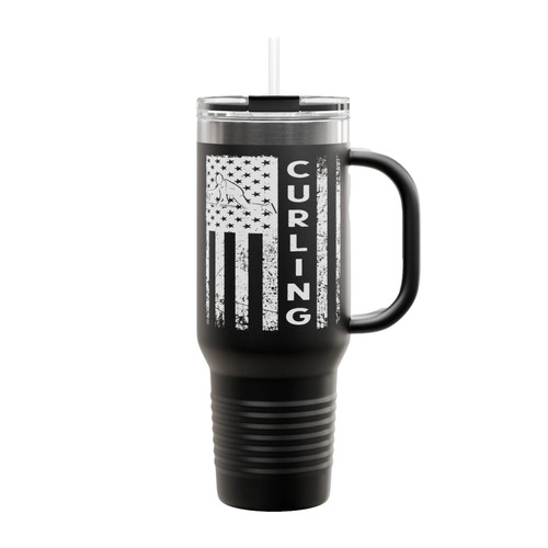 Curling Flag Insulated Travel Mug