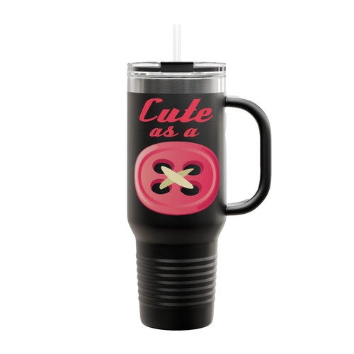 Cute As A Button Insulated Travel Mug
