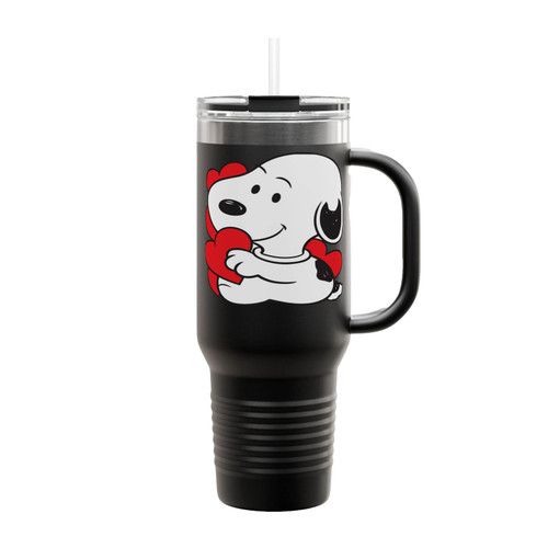 Cute Dog In Love Insulated Travel Mug