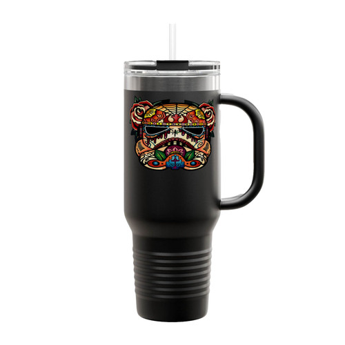 Dabbing Skeleton Halloween Insulated Travel Mug