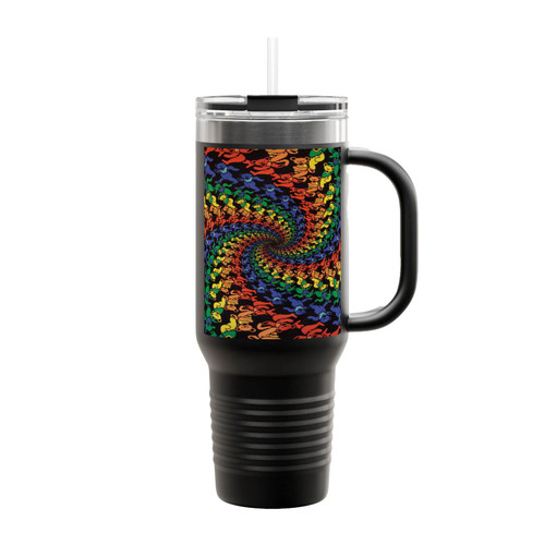 Dancing Bears Spiral Insulated Travel Mug