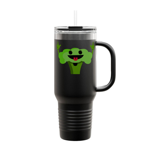 Dancing Broccoli Insulated Travel Mug