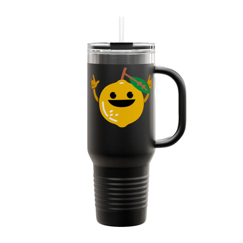 Dancing Lemon Insulated Travel Mug