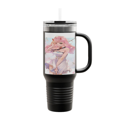 Darling In The Franxx Zero Two Viewing The Cherry Blossoms Insulated Travel Mug