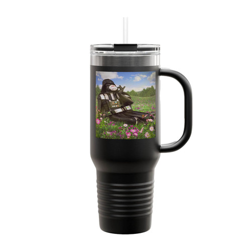 Darth Sipping Some Insulated Travel Mug
